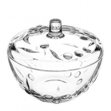 PERLA GLASS CANDY BOWL WITH LID PASABAHCE